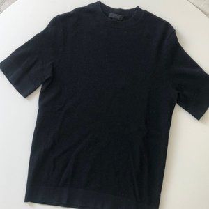 COS Pique Short Sleeve Mock Neck Tee